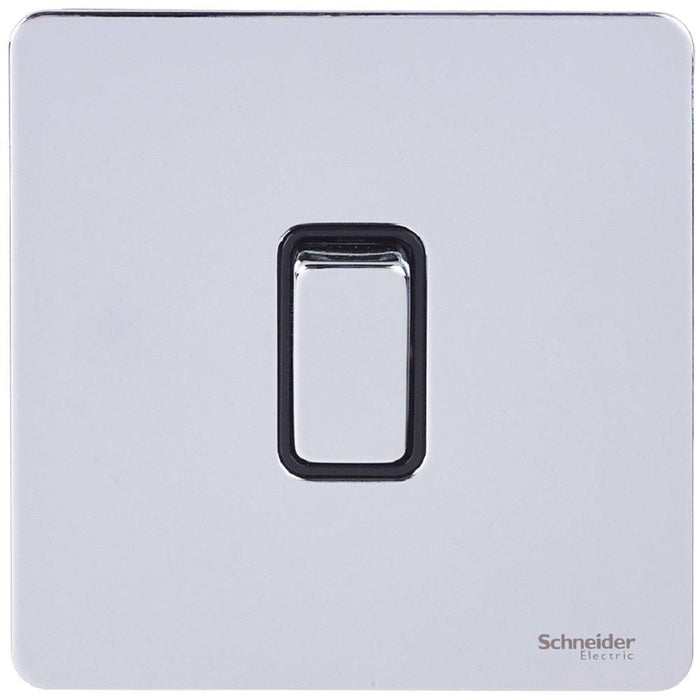 Schneider Ultimate Screwless Polished Chrome 1G Retractive Switch GU1412RBPC