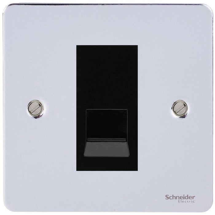 Schneider Ultimate Flat Plate Polished Chrome RJ11 Data Outlet GU7251MBPC