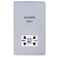 Schneider Ultimate Screwless Polished Chrome Shaver Socket GU7490WPCAvailable from RS Electrical Supplies