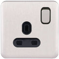 Schneider Lisse Deco Stainless Steel 13A Single Socket GGBL3010BSSAvailable from RS Electrical 