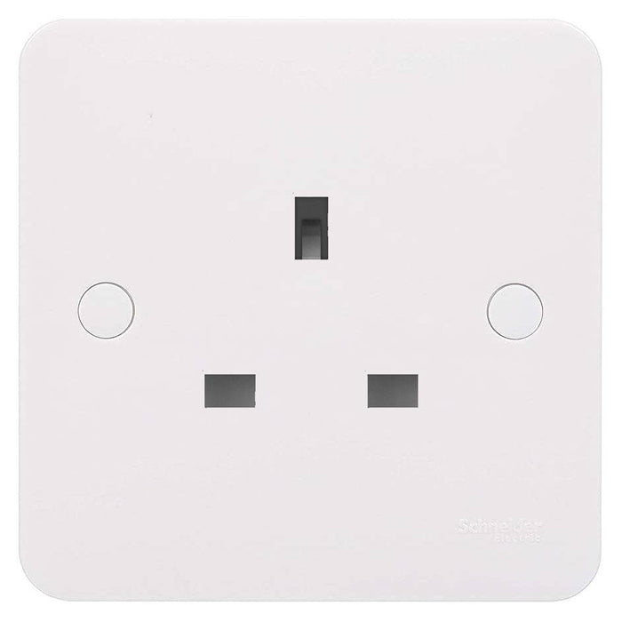 Schneider Lisse White 13A Single Unswitched Socket GGBL3050