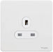 Schneider Ultimate Screwless White Metal 13A Single Socket GU3450WPW Available from RS Electrical Supplies