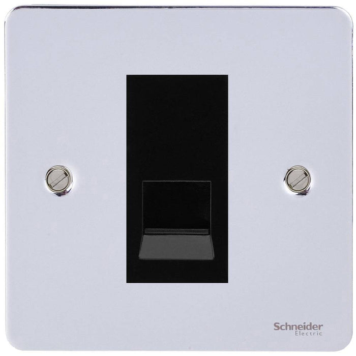 Schneider Ultimate Flat Plate Polished Chrome Master Telephone Socket GU7261MBPC