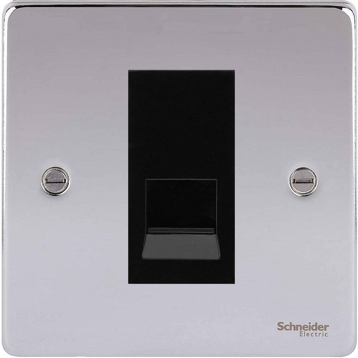 Schneider Ultimate Low Profile Polished Chrome Secondary Telephone Socket GU7562MBPC