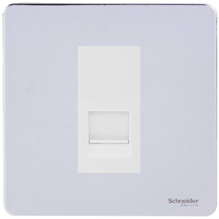 Schneider Ultimate Screwless Polished Chrome Master Telephone Socket GU7461MWPC