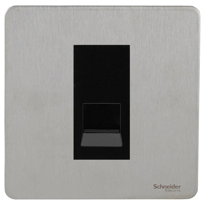 Schneider Ultimate Screwless Stainless Steel Master Telephone Socket GU7461MBSS