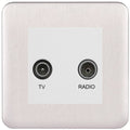 Schneider Lisse Deco Stainless Steel TV & FM Socket GGBL7020MWSSAvailable from RS Electrical 