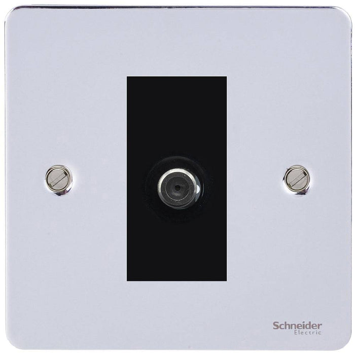 Schneider Ultimate Flat Plate Polished Chrome Satellite Socket GU7230MBPC