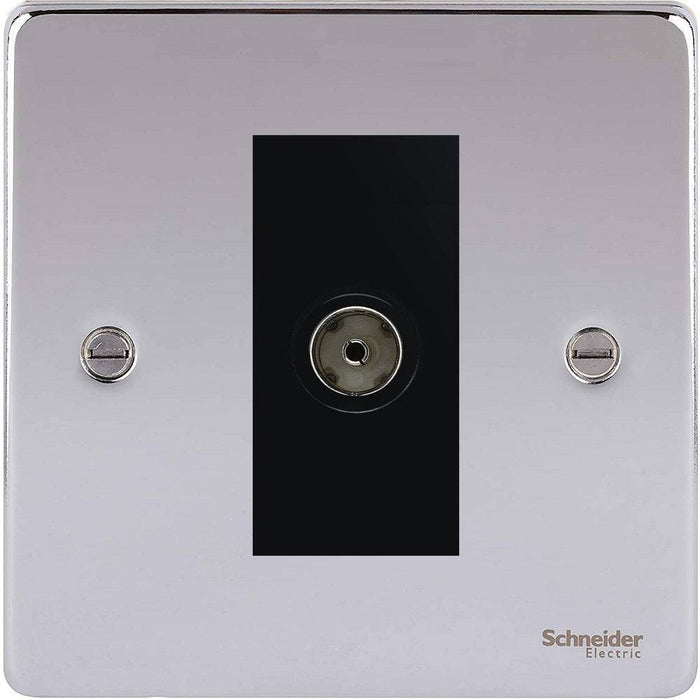 Schneider Ultimate Low Profile Polished Chrome Co-axial Socket GU7510MBPC
