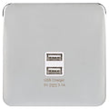 Schneider Lisse Deco Polished Chrome USB Charger Socket GGBL70042WPCSAvailable from RS Electrical Supplies