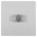 BG Evolve Brushed Steel 1G Dimmer Switch PCDBS81W Available from RS Electrical Supplies