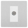 BG Evolve Brushed Steel Co-axial Socket PCDBS60W Available from RS Electrical Supplies
